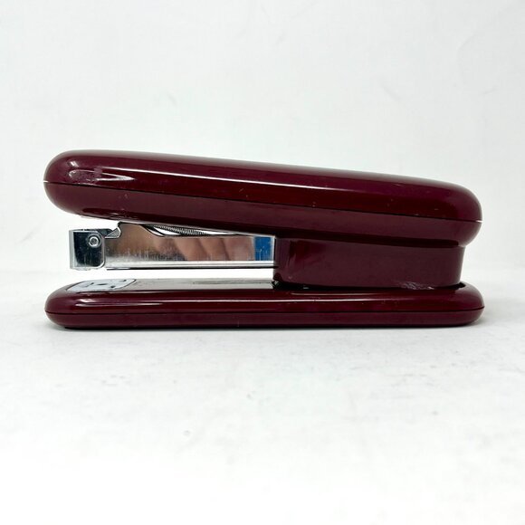 Vintage ELDON WORKSPACE STAPLER Desk Office Products Maroon Burgundy - Picture 2 of 9